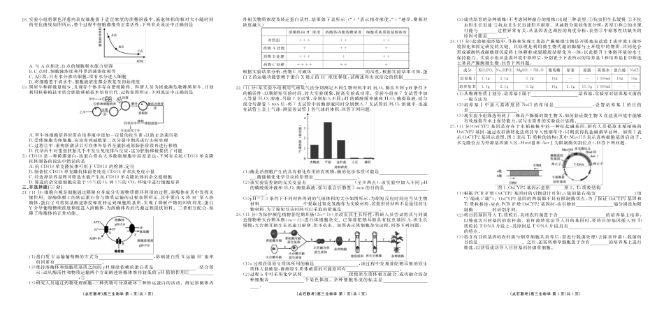 联考2025-2026学年度上学期高三年级9月份联合考试生物（B版）.pdf_第2页