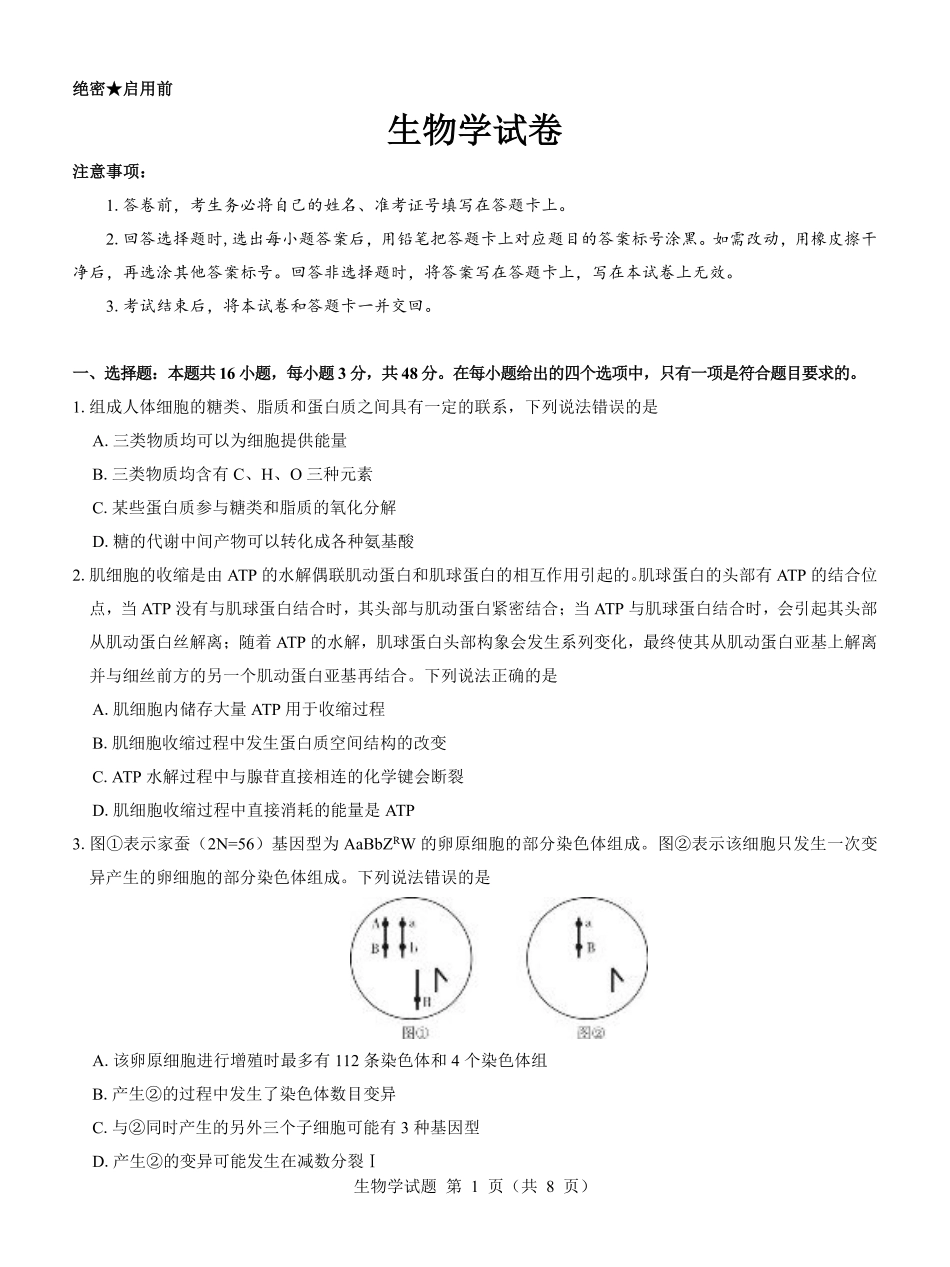 名校教研联盟2025届高三12月联考 生物.pdf.pdf_第1页