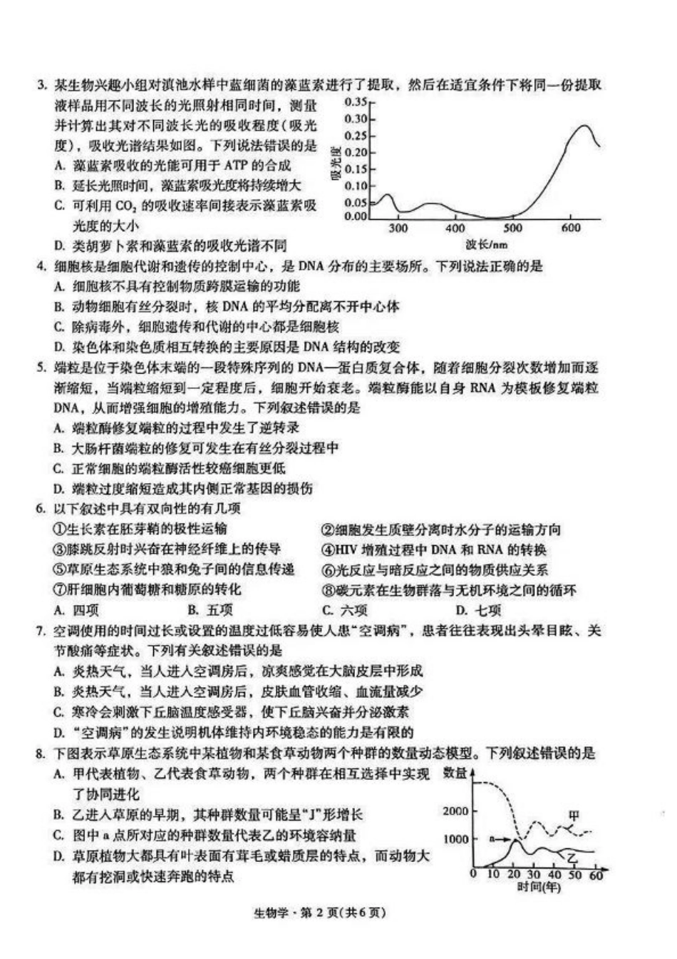 生物+昆一中2025届高三联考试卷及答案（四）.pdf_第2页