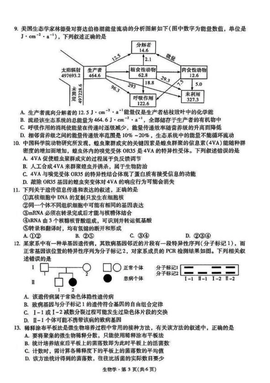 生物+昆一中2025届高三联考试卷及答案（四）.pdf_第3页
