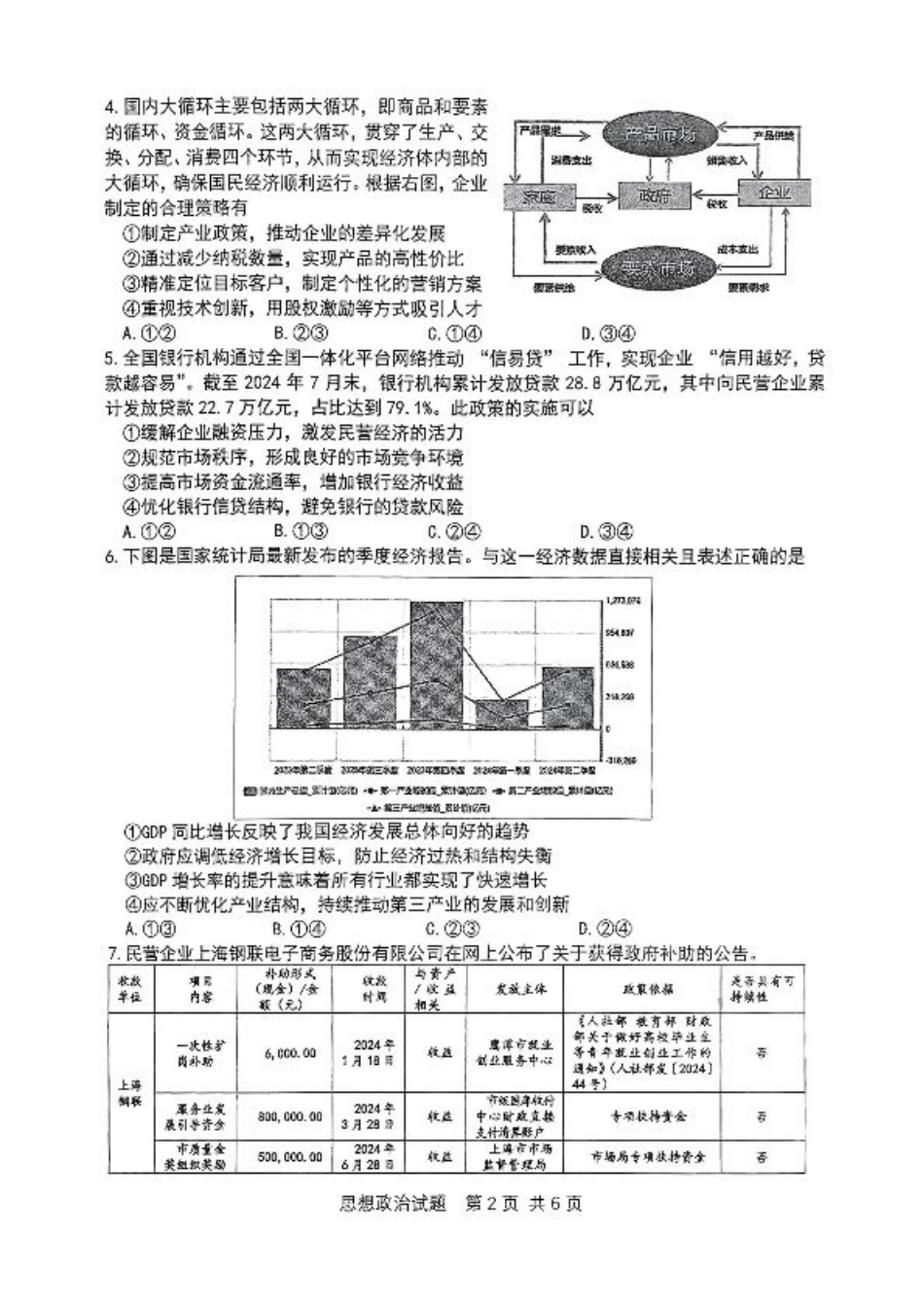 重庆主城五区高三期中政治.pdf_第2页