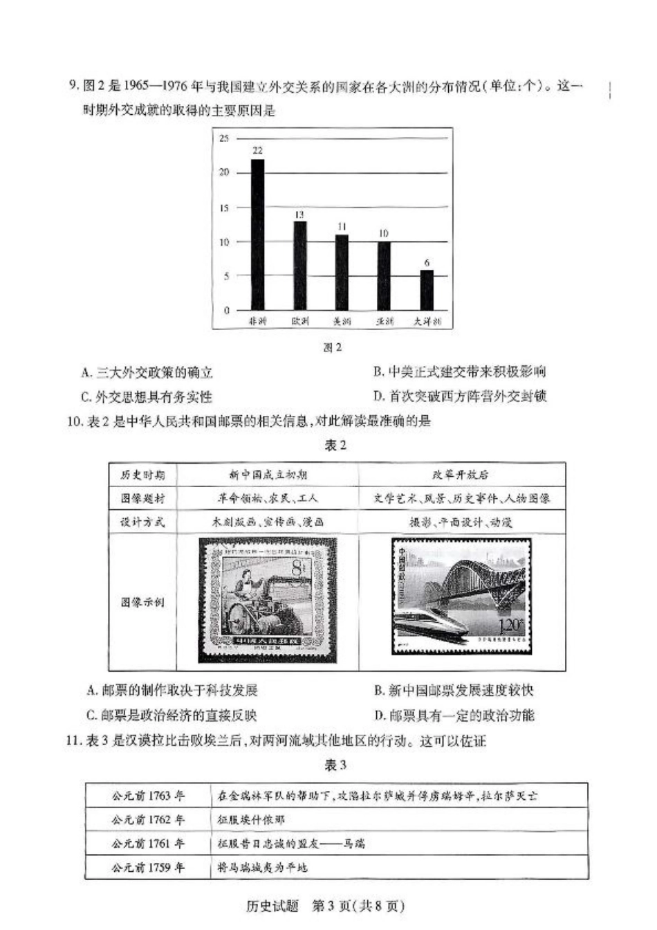 2025届河南大联考高三3月联考历史+答案.pdf_第2页