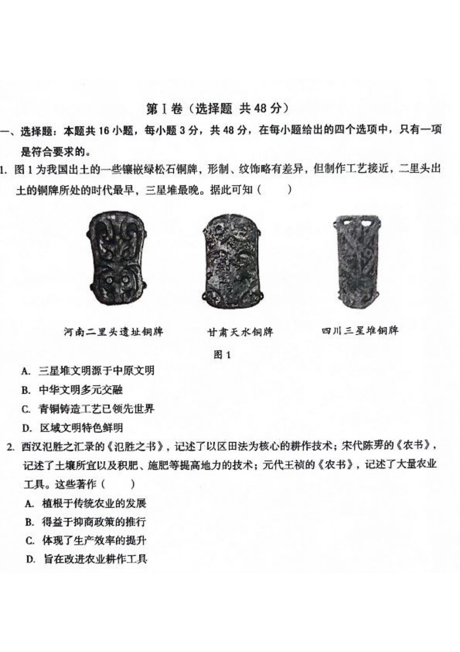 安徽省A10联盟2023-2024学年高二下学期6月月考试题 历史 PDF版含解析.pdf_第1页