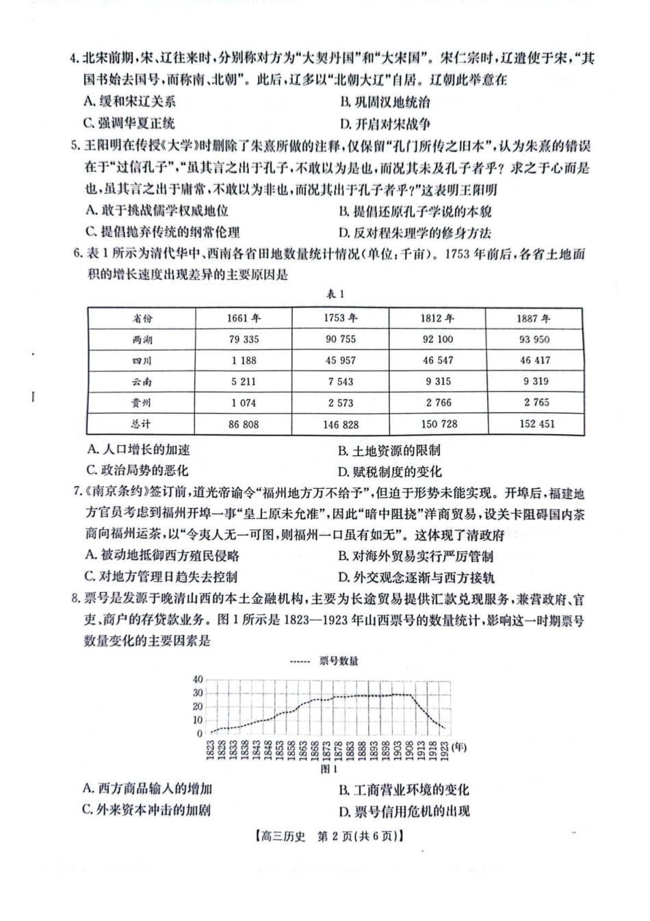 广东省深圳市宝安区2024-2025学年高三上学期期末考试历史试卷+答案.pdf_第2页
