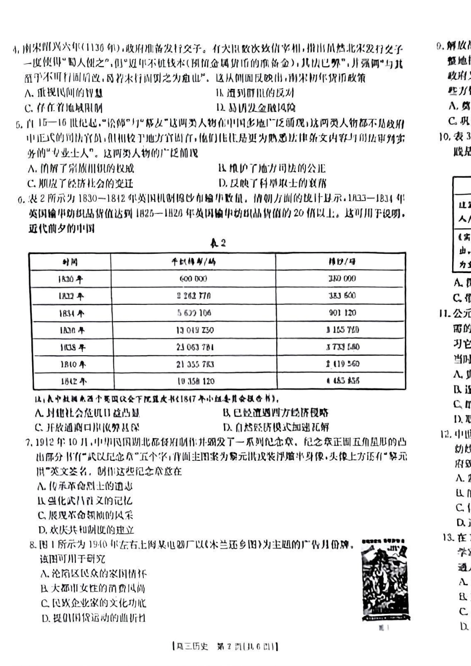 青海省2025届高三12月联考历史.pdf_第2页