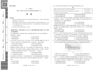 陕西省、山西省大联考2024-2025学年高中毕业班阶段性测试（六）历史.pdf