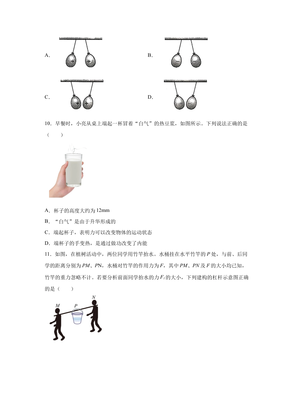 2025年河南省中考物理真题试卷及解析.docx_第3页