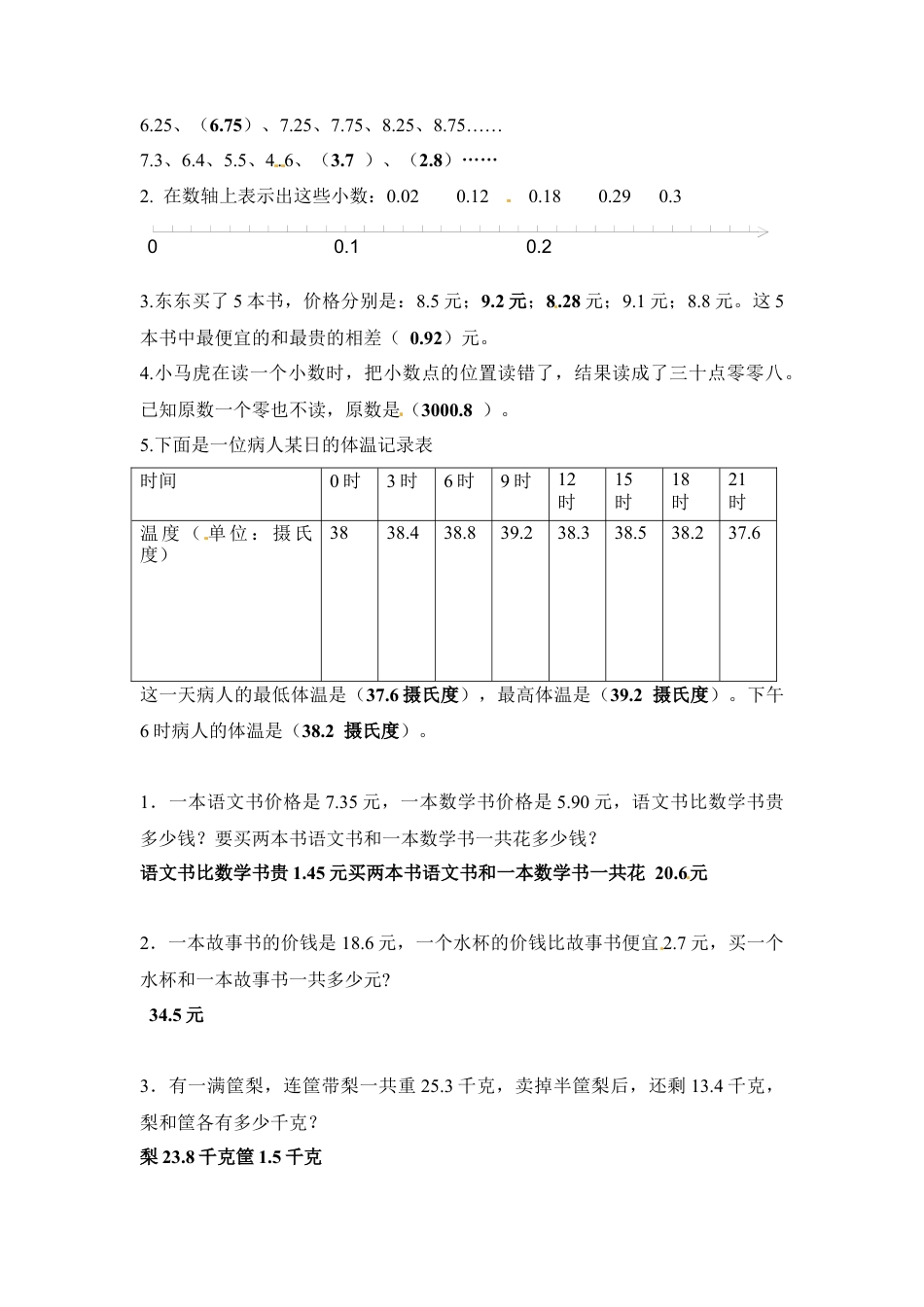 三年级下册数学一课一练-小数的初步认识3-苏教版.docx_第3页