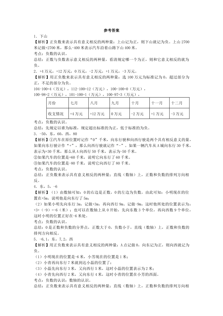 五年级上数学一课一练-1负数的初步认识-苏教版.docx_第3页