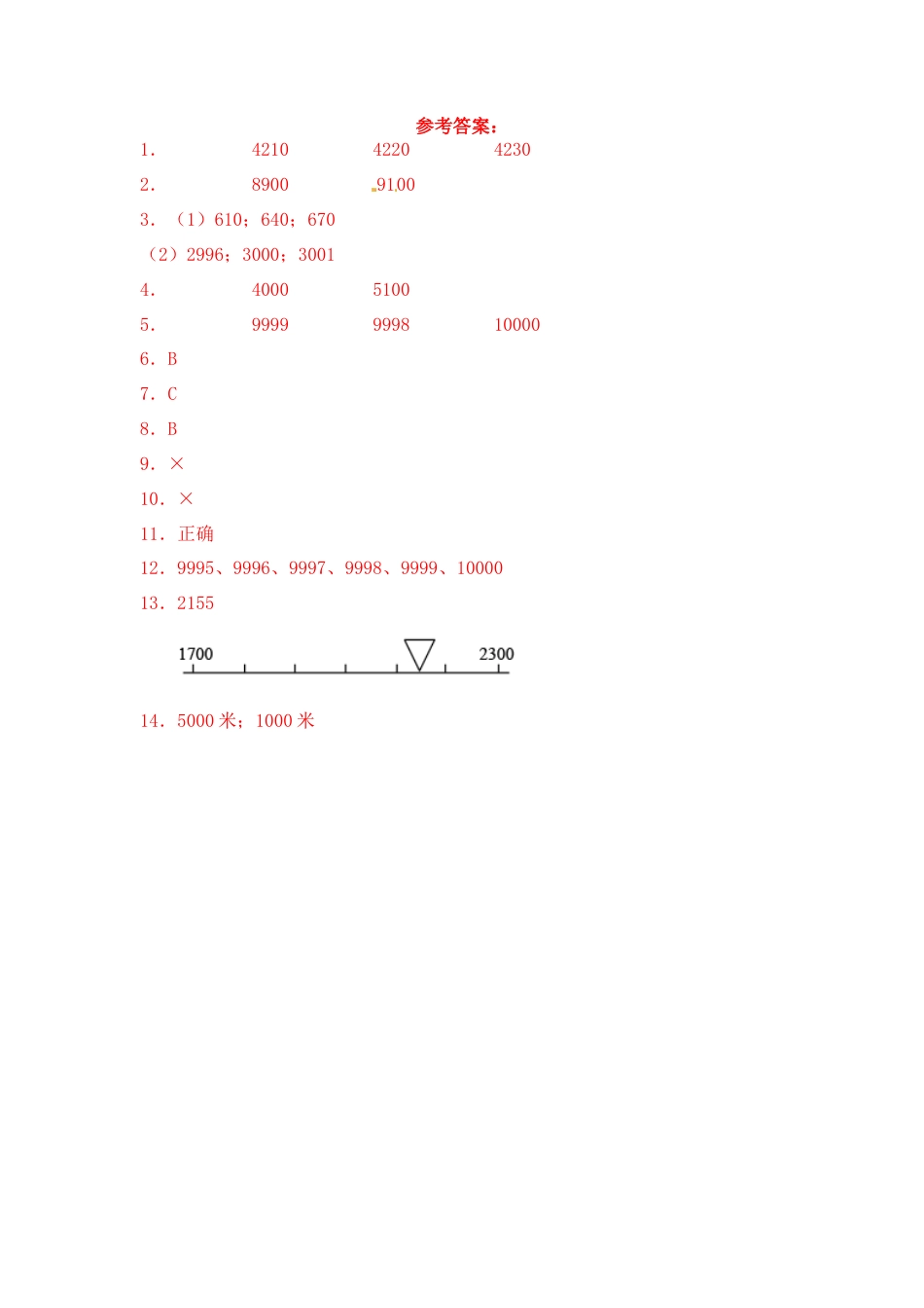 【基础+拔高】4.2  数万以内的数 二年级下册数学一课一练苏教版（含答案）.docx_第3页