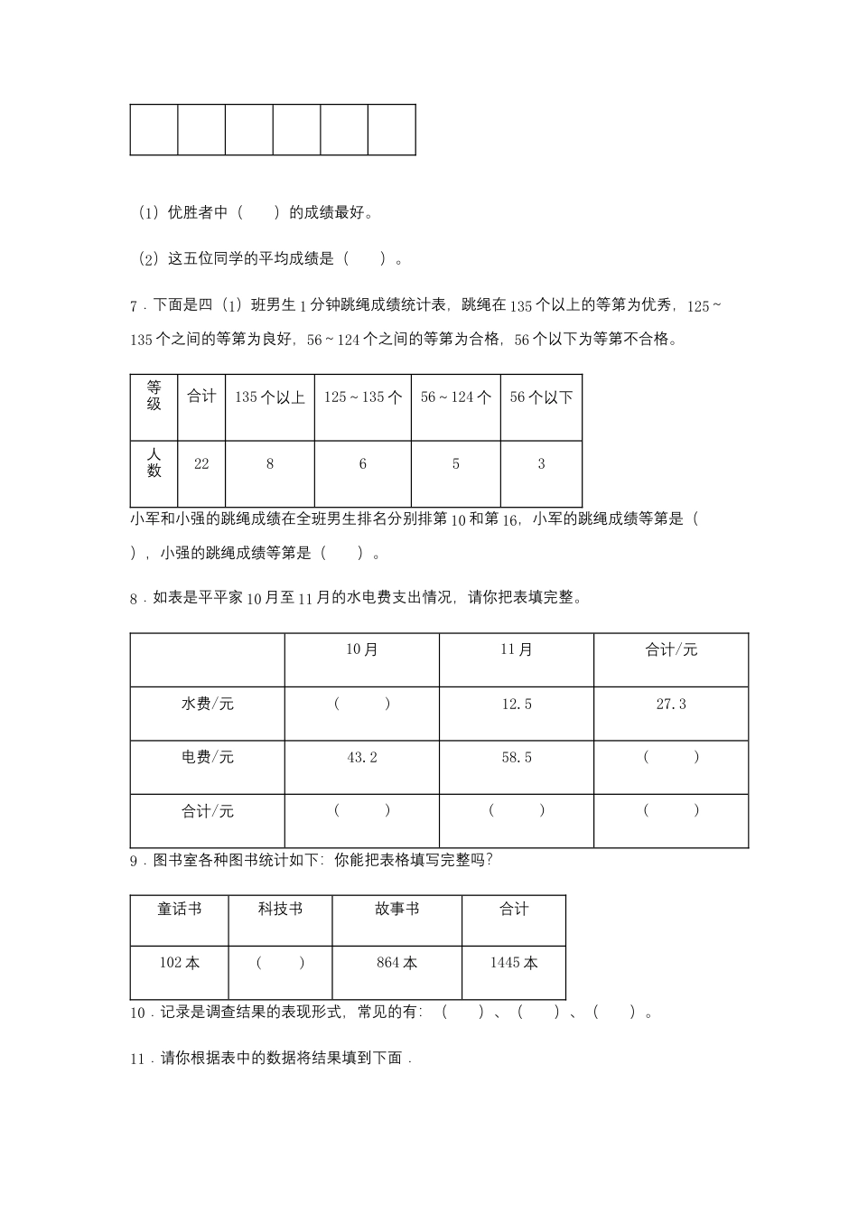 【易错笔记】第九单元 数据的收集和整理（二）-三年级数学下册易错点汇总及优选易错题A卷 苏教版（含答案）.docx_第3页