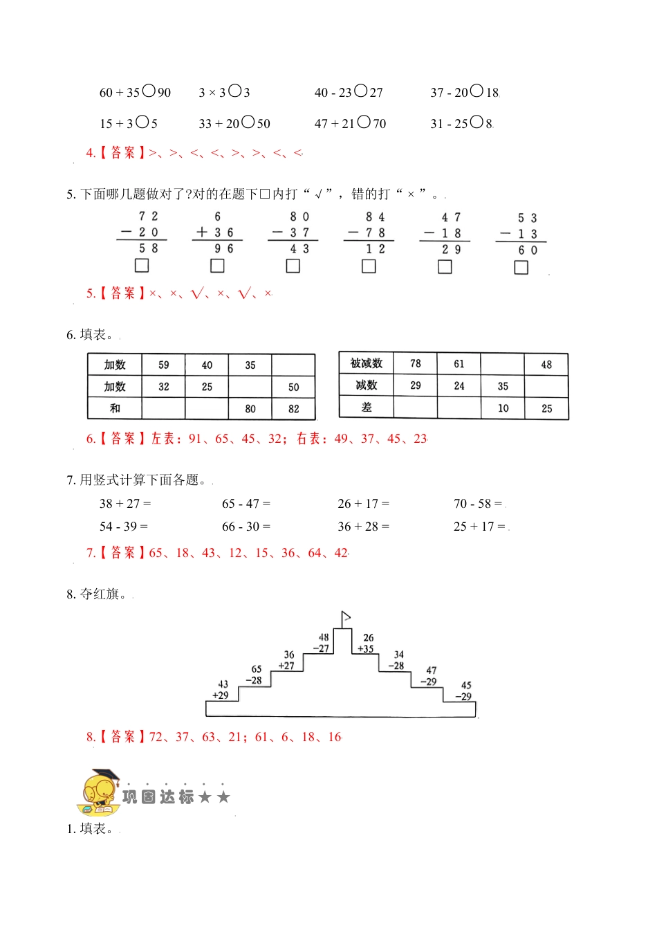 苏教版数学二年级上册-专题1  加法和减法（教师版）.docx_第2页