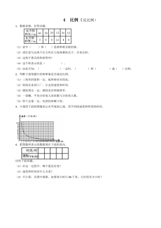 小学数学六年级下-课时练习-4.5反比例.doc
