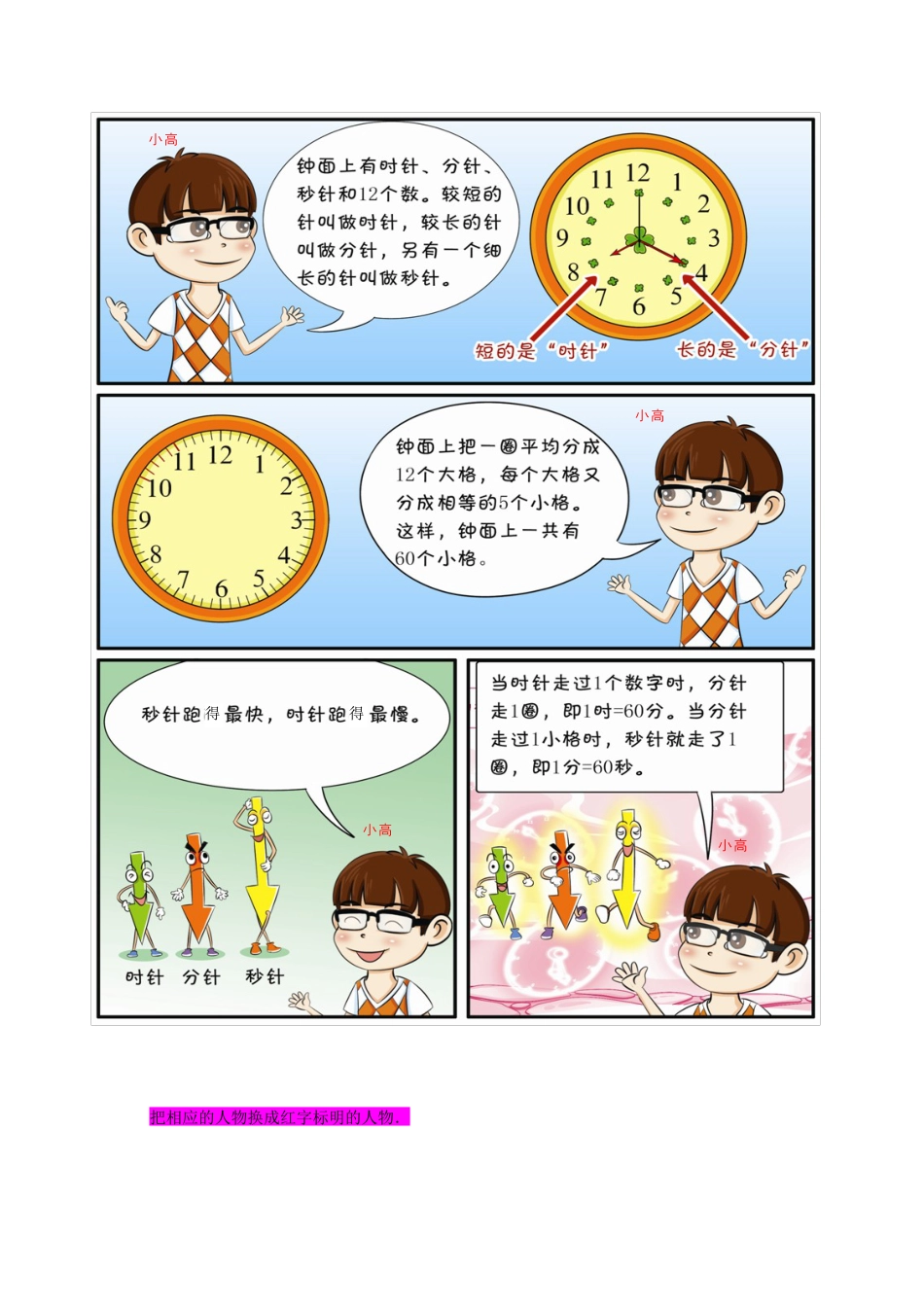 【课内讲解】一年级第20讲 钟面数学初步.docx_第2页