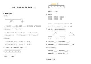 【综合】期中试卷（试题）综合质量检测卷二年级上册（含答案）A3.docx