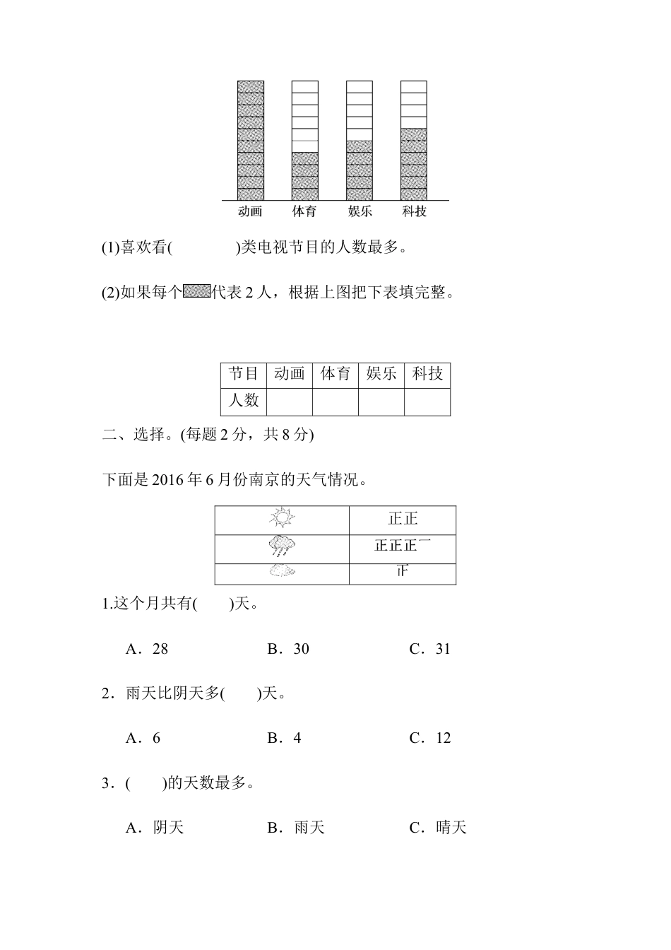 人教数学二年级下册-第1单元过关检测卷.docx_第2页