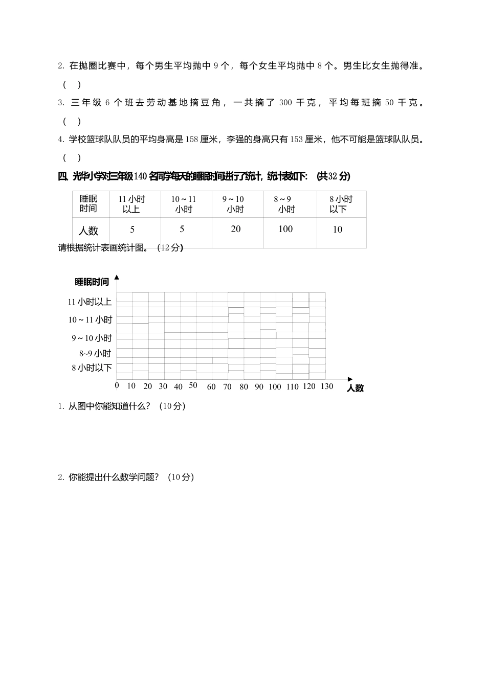 小学三年级数学下册第三单元测试卷.docx_第2页