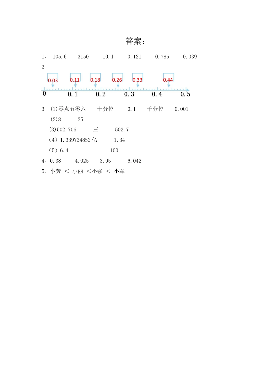 小学数学四年级下册-课时练习-4.19 整理与复习.docx_第3页