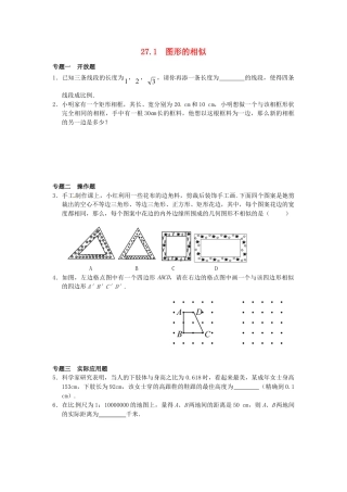 人教9年级数学下-27.1 图形的相似同步练习3 新人教版.doc