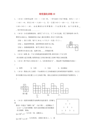 数学七年级上-培优强化训练10 新人教版.doc