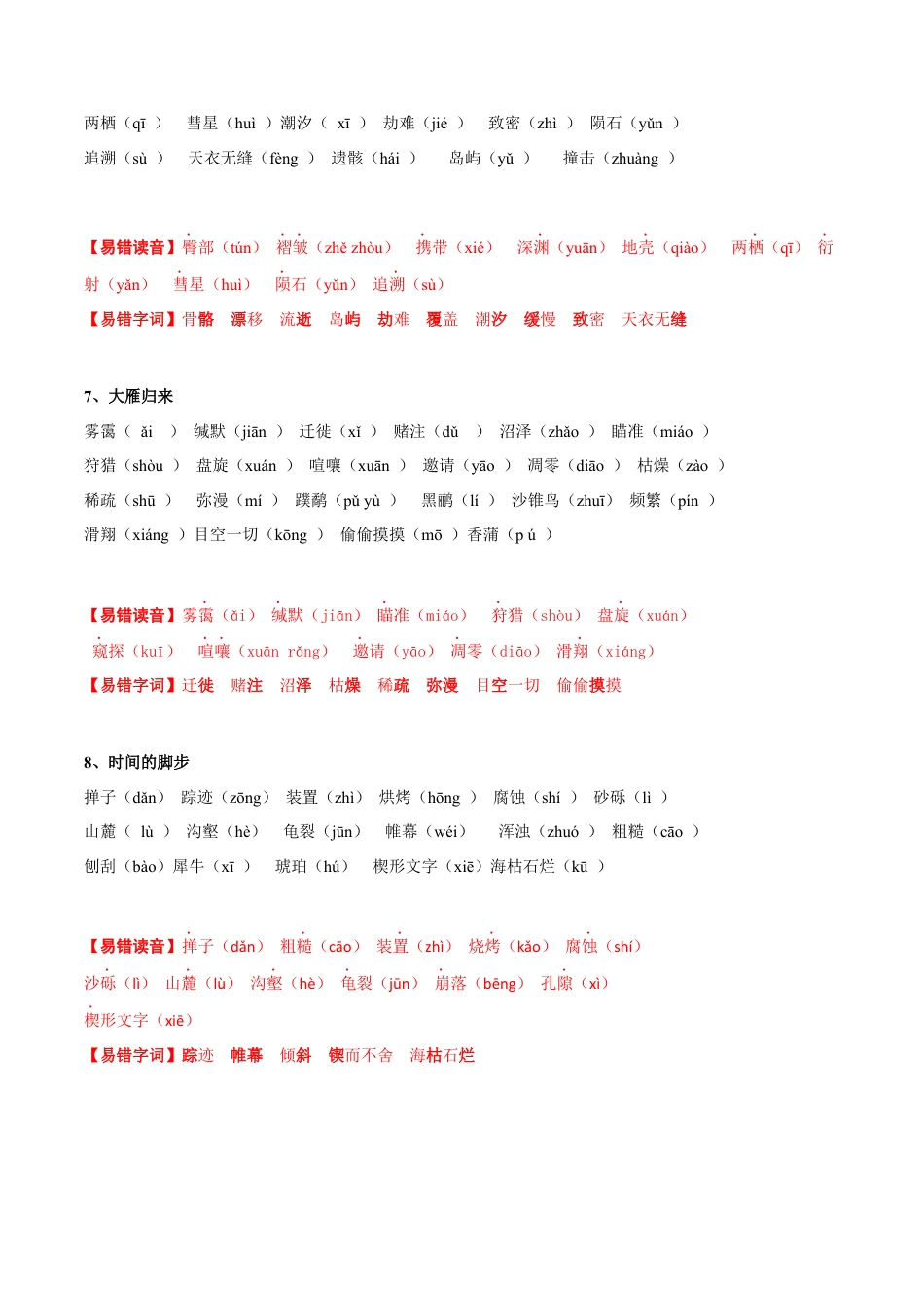 部编版语文八年级下册-专题01 字音与字形(考点讲解).docx_第3页