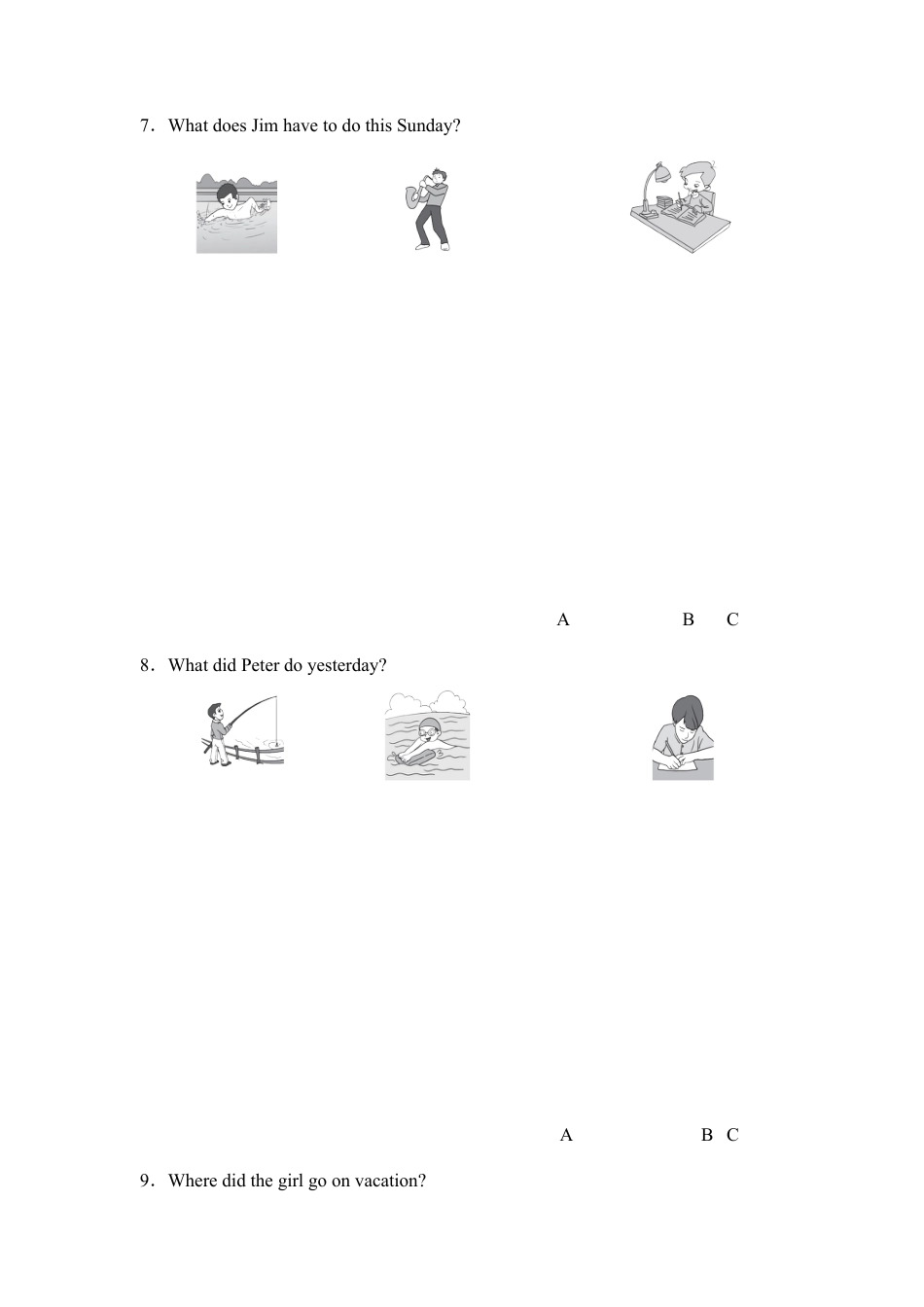 人教版八年级英语上册-第一学期期中测试卷2.doc_第3页