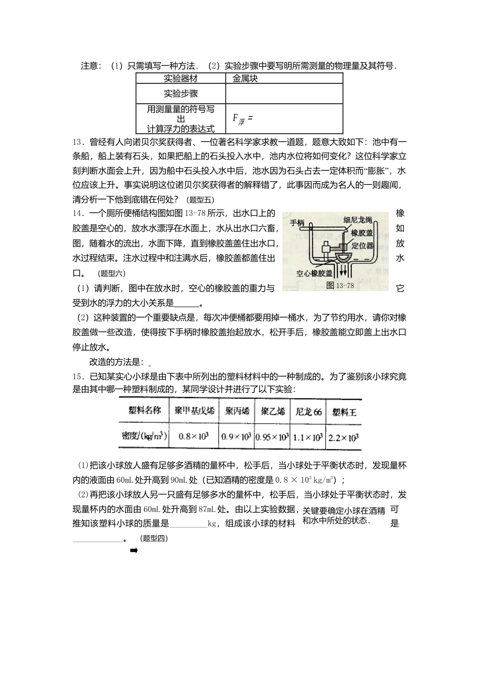 人教版物理八年级下册：10.1浮力-练习（2）（含答案）.docx_第3页