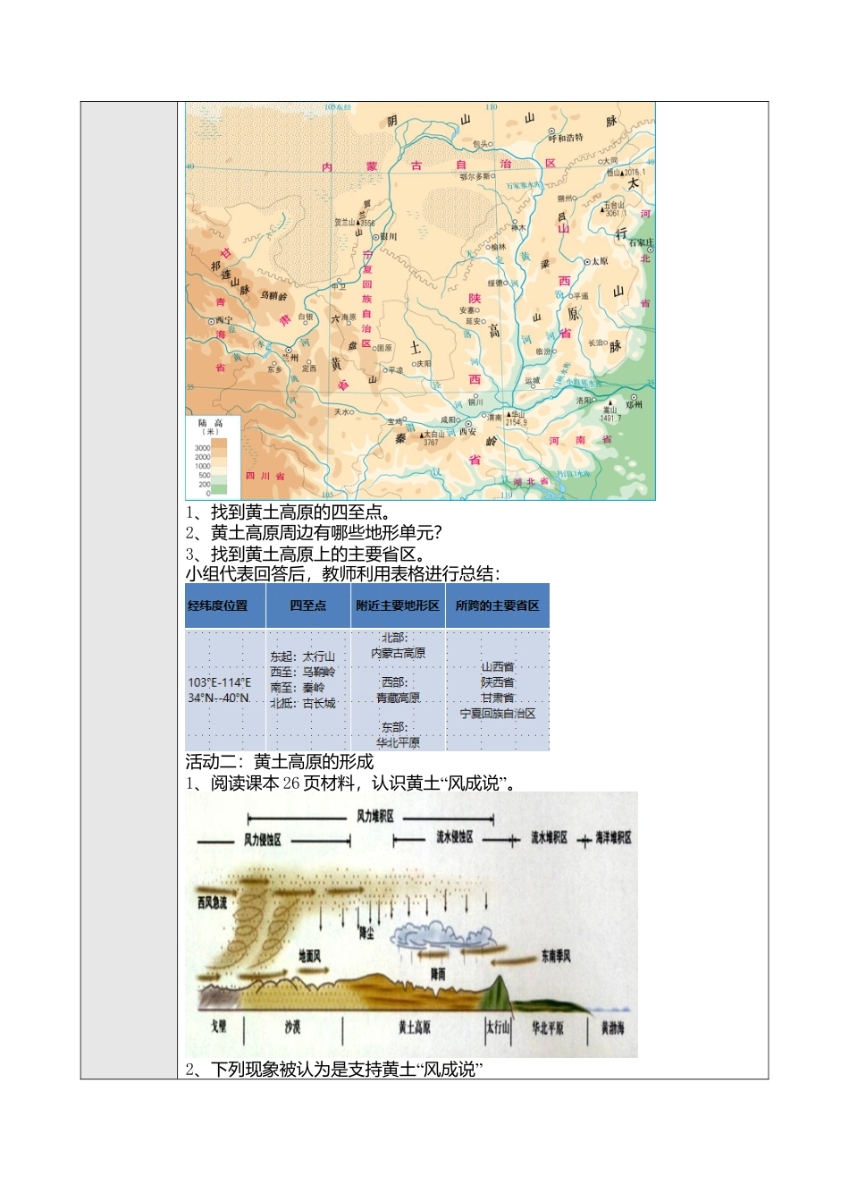 人教版八年级下册第六章第三节世界最大的黄土堆积区——黄土高原教案.docx_第2页