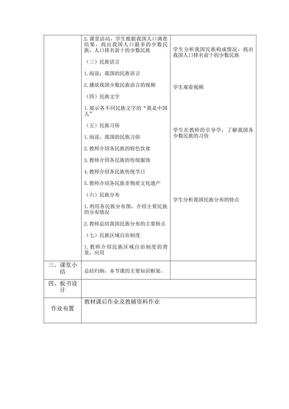 人教版八上第一章第三节 民族 教案.docx_第2页