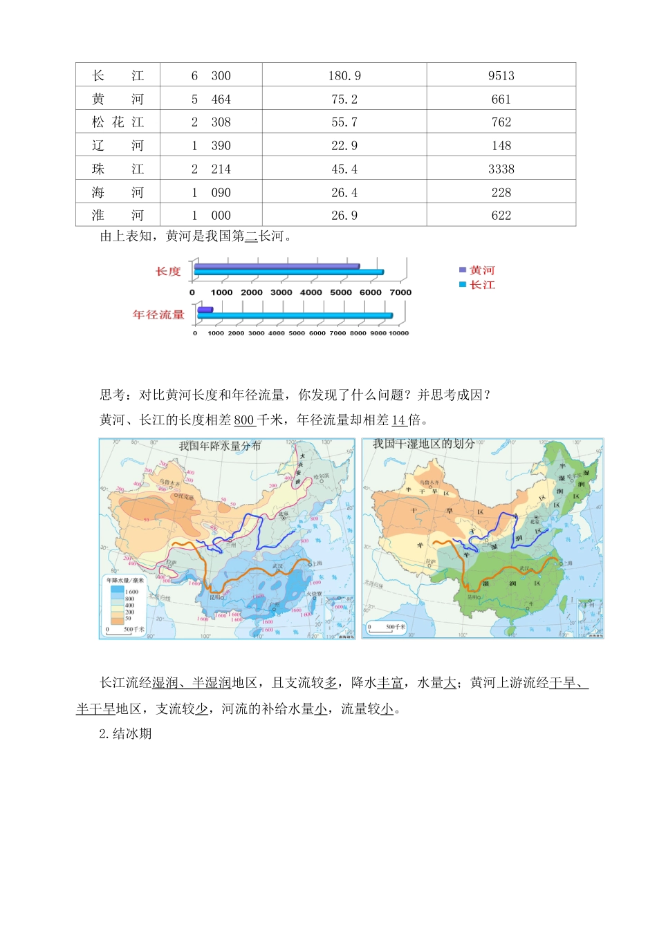 人教版地理八年级上册-《河流》导学案（第3课时）-教师版.docx_第2页
