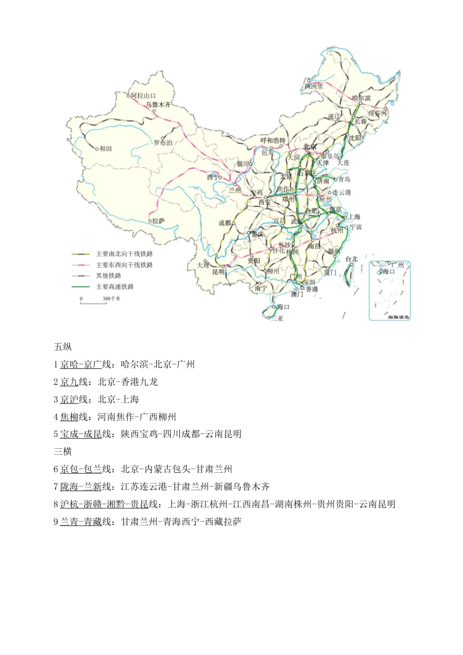 人教版地理八年级上册-《交通运输》导学案-教师版.docx_第3页