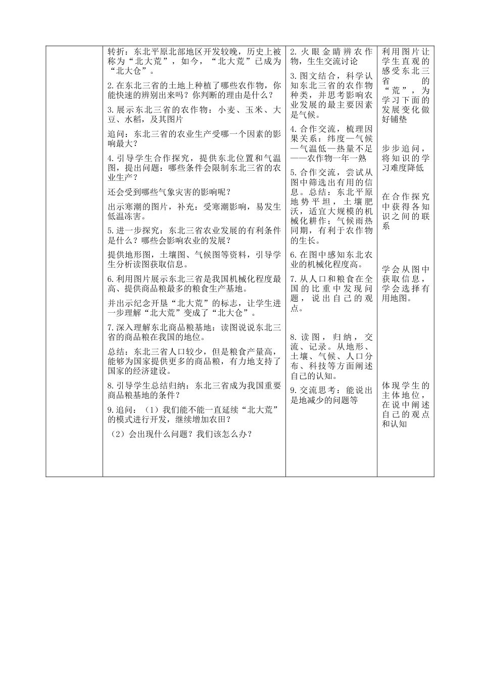 人教版地理八年级下册-第六章第2节《“白山黑水”—东北三省》第2课时（教案）.docx_第2页