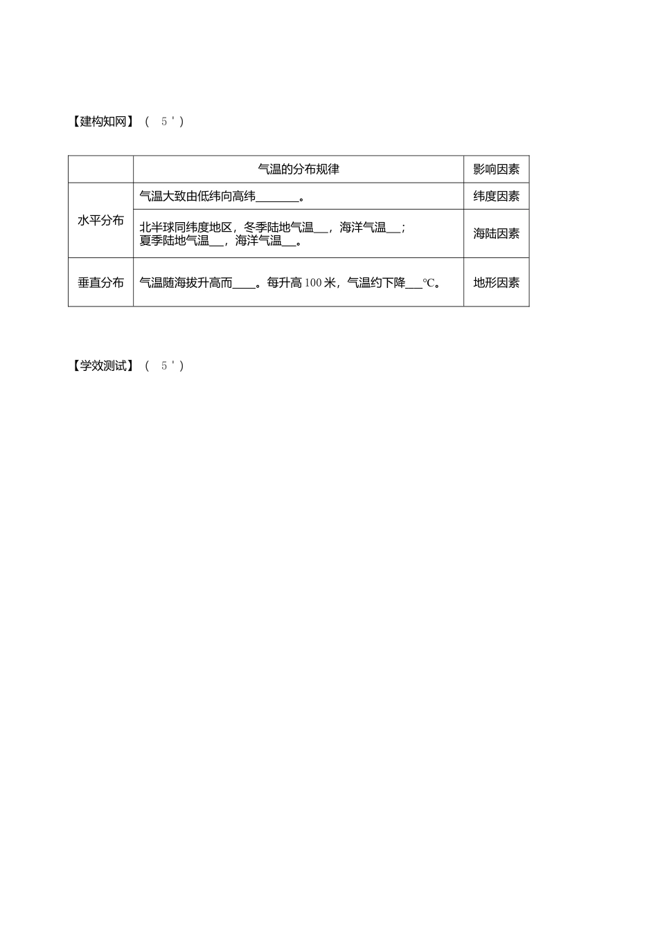 人教版地理七年级上册-3.2.2 气温的变化与分布导学案.docx_第2页