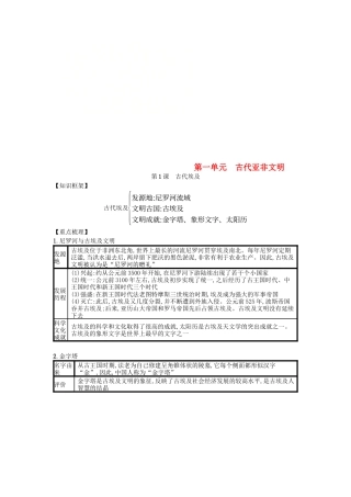 九年级历史上册第01课古代埃及（速记宝典）知识点总结新人教版.docx