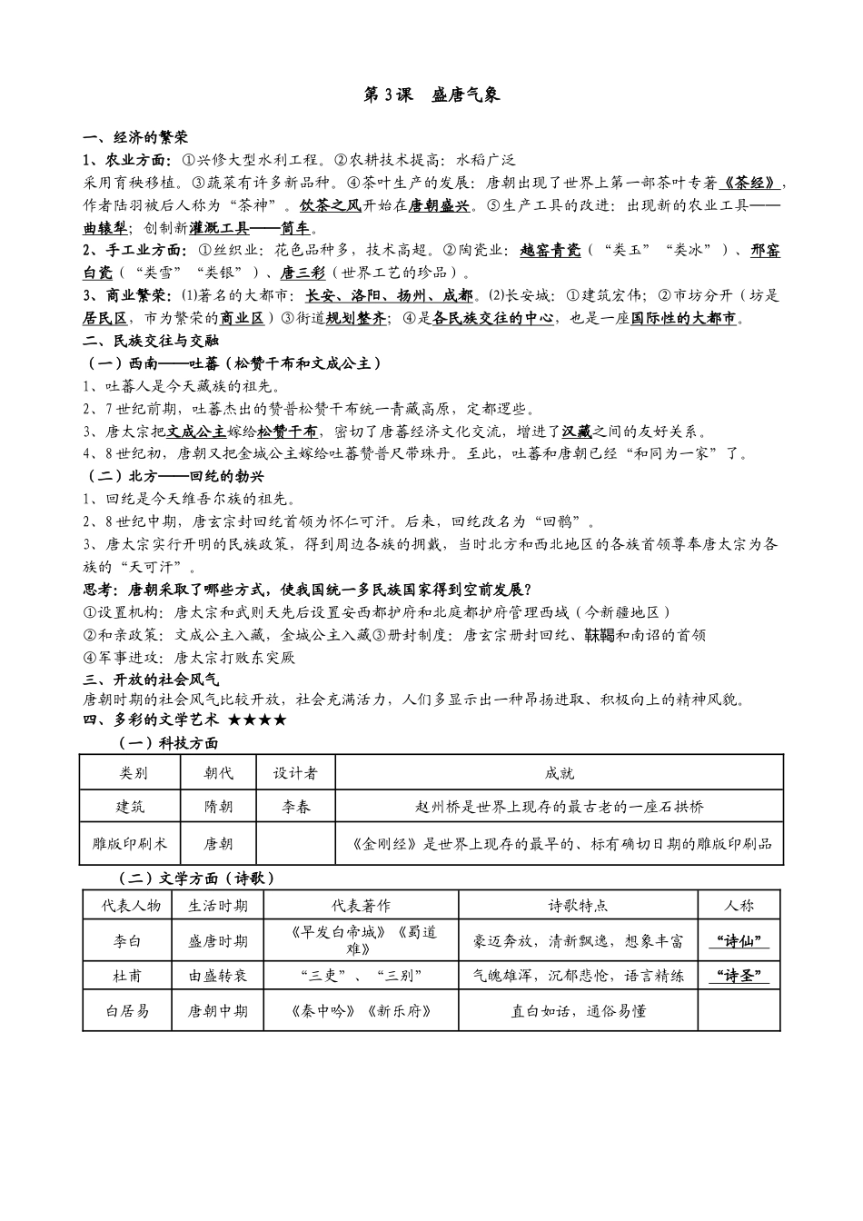 人教部编版历史七年级下册-知识点整理.docx_第3页