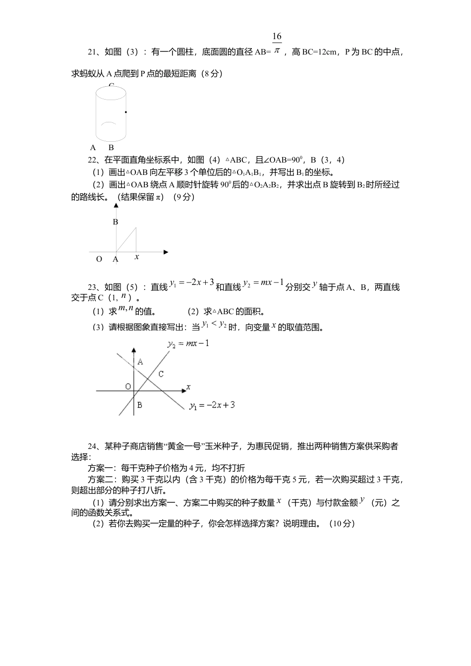 10、八年级数学上册期中试卷及答案.docx_第3页