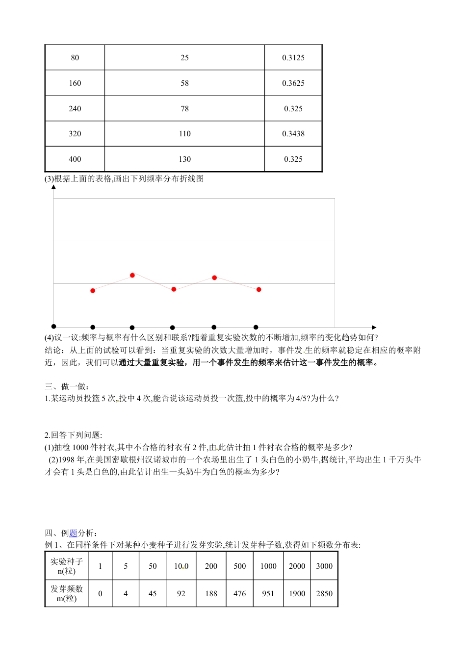 北师大版初中数学九上教学同步教案-3.2 用频率估计概率２.docx_第2页