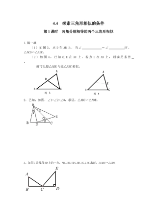 北师大版初中数学九上同步练习-4.4 第1课时  两角分别相等的两个三角形相似2.docx
