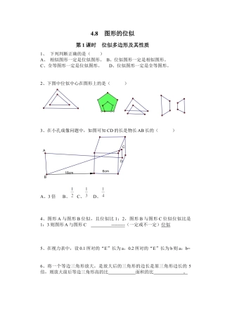 北师大版初中数学九上同步练习-4.8 第1课时  位似多边形及其性质2.docx