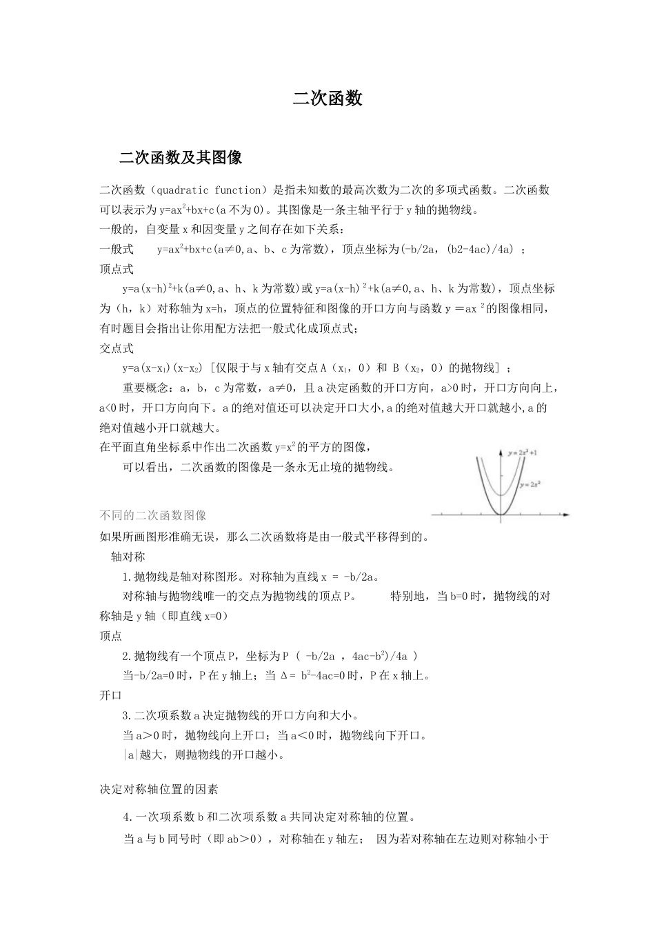 第2章  二次函数 知识点.docx_第1页