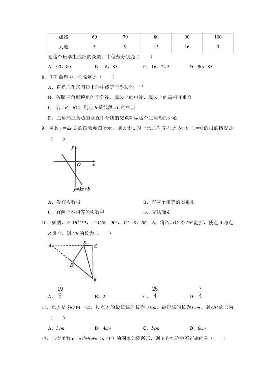 历年真题：2021年四川省凉山州中考数学真题试卷word版.docx_第2页