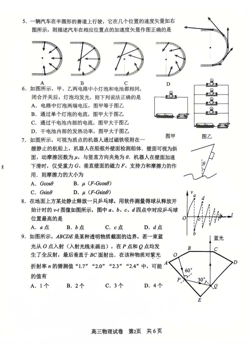 【物理试题】常州2025届高三期末考试..pdf_第2页