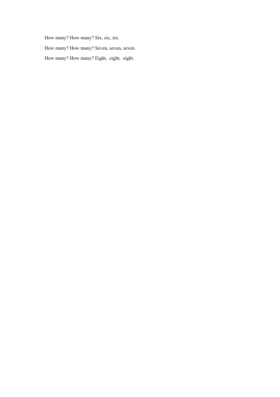 外研版英语三年级上Unit 1 How many 教案 2.doc_第3页