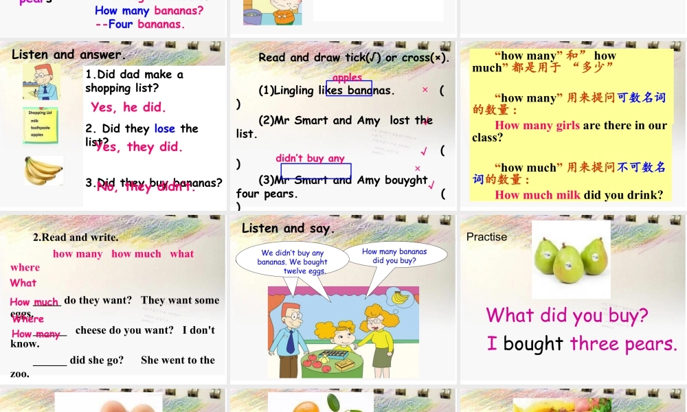 外研版小学英语课件-2Unit 1 What did you buy_.ppt