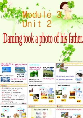 外研版小学英语课件-3Unit 2 Daming took a photo of his father..ppt