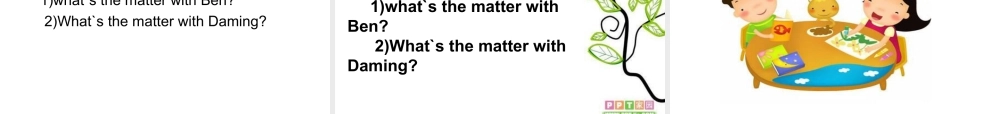外研版小学英语课件-4Unit 2 What’s the matter with Daming_.ppt