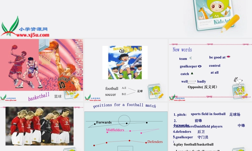 外研版小学英语课件-6Unit 1 You can play football well (1 ).ppt