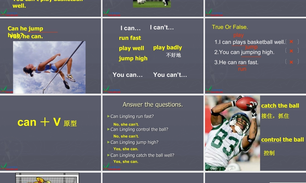 外研版小学英语课件-6Unit 1 You can play football well (3).ppt