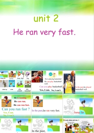 外研版小学英语课件-6Unit 2 He ran very fast..ppt