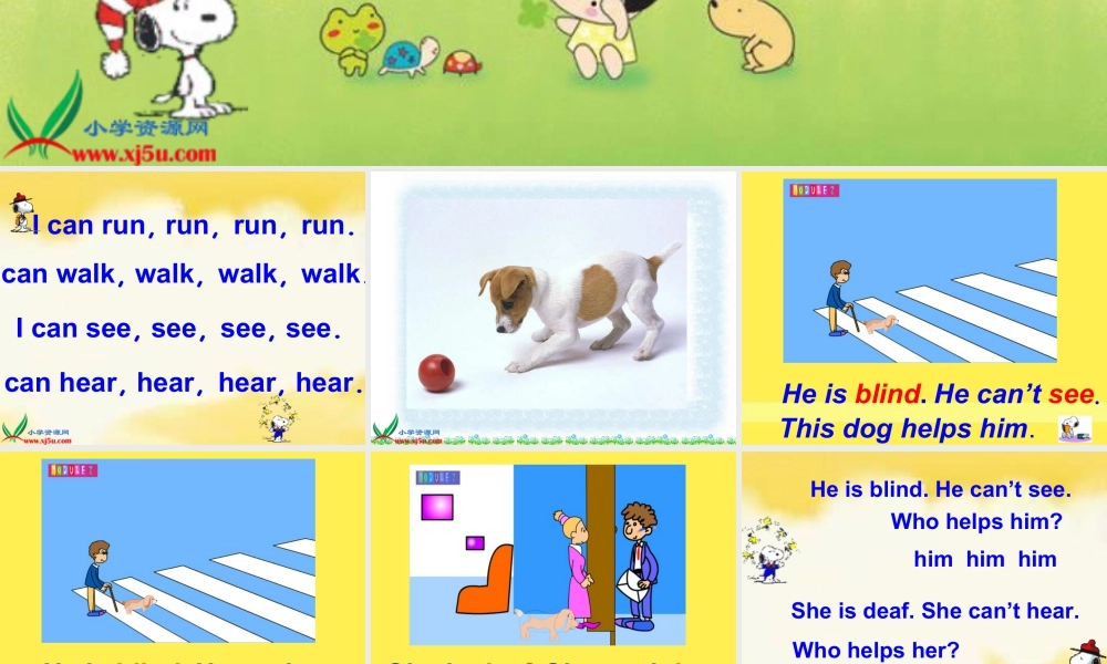 外研版小学英语课件-7Unit 1 He can’t see (3).ppt